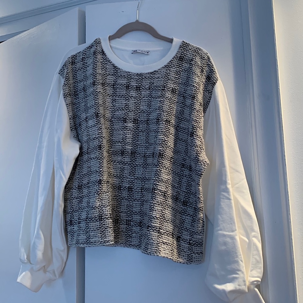 Zara puff sleeve sweater szL